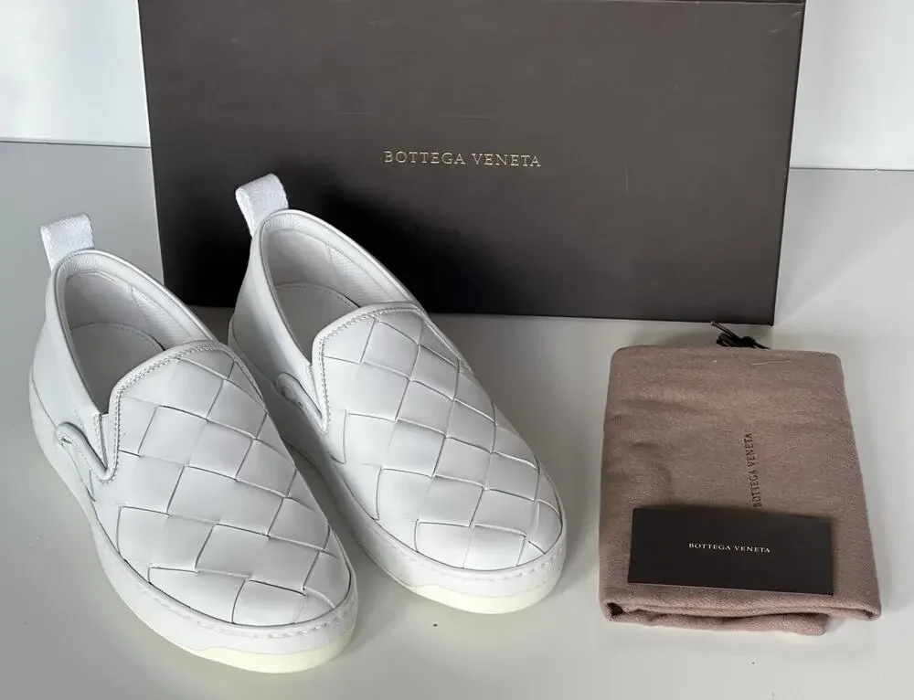 Bottega Veneta Rubber Sole Calf Leather Optic White Shoes 7 US 578303 9122 NIB